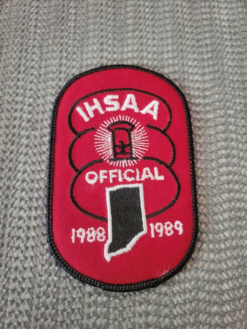 IHSAA Official Indiana High School Athletic Assn Embroidered Patch 1988-89